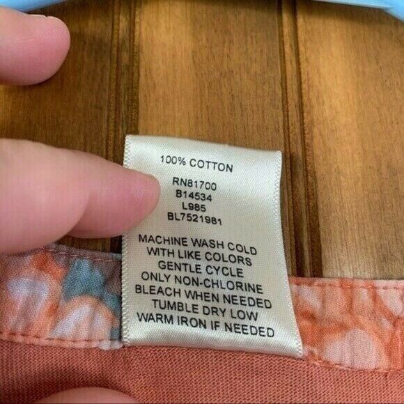 Blair Peach Floral Tank Top | Women Medium - Picture 4 of 7